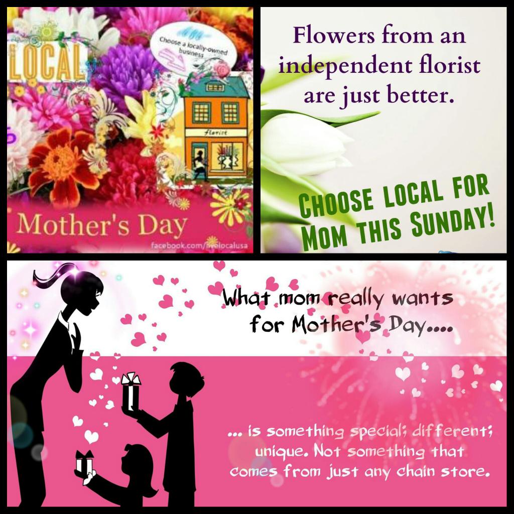 livelocalusa's tweet photo. Choose local for Mother's Day -because Mom is worth it. And so is your local economy. 
#shoplocal #mothersday http://t.co/vvdf9R63ae