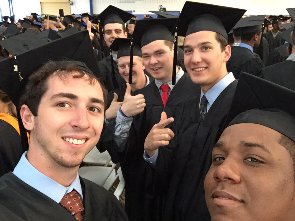 MikeLucy22's tweet photo. We're engineers...we promise! Congratulations boys! Matty G you're here in spirit. #SUNYPoly2015 http://t.co/SQMXQbV63t