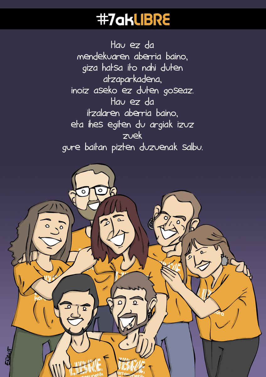 urtxintxaeskola's tweet photo. Elkartasun osoa 7 kondenatuei eta besarkada estu bana Bergoi eta Aiala urtxintxa kideei bereziki #28akerelibre http://t.co/ng3DXBizJC