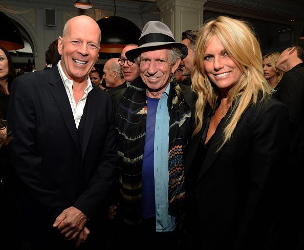 OnlyKRichards's tweet photo. NEW YORK, NY - MARCH 21: Bruce Willis, Keith Richards and Patti Hansen celebrate Bruce Willis' 60th birthday http://t.co/jxDVcnTfFK