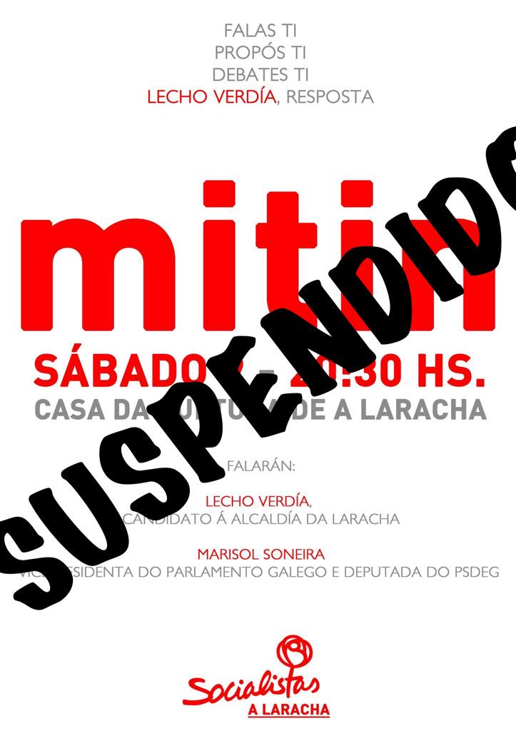 PSOELaracha's tweet photo. En solidariedade coas vítimas do avión. @psoeprovcoruna @lechoverdia @santiagobrandon @tonechoalvarez http://t.co/ioCQpwxg69