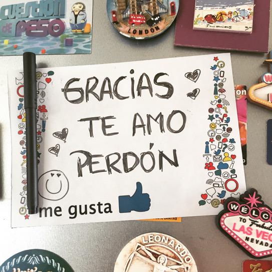 Hermoso el mensaje que descubrí hoy en mi heladera! La abrí muchas veces y no lo vi! Hasta que hoy presté