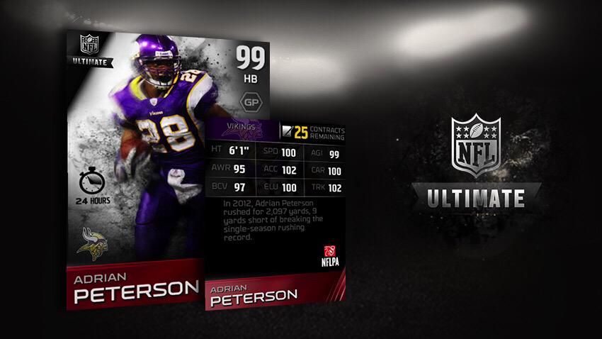 EASPORTS_MUT's tweet photo. 24 HR Adrian Peterson giveaway!
RT for a chance to WIN.
#MUTSeason http://t.co/oW8bxzgRBT