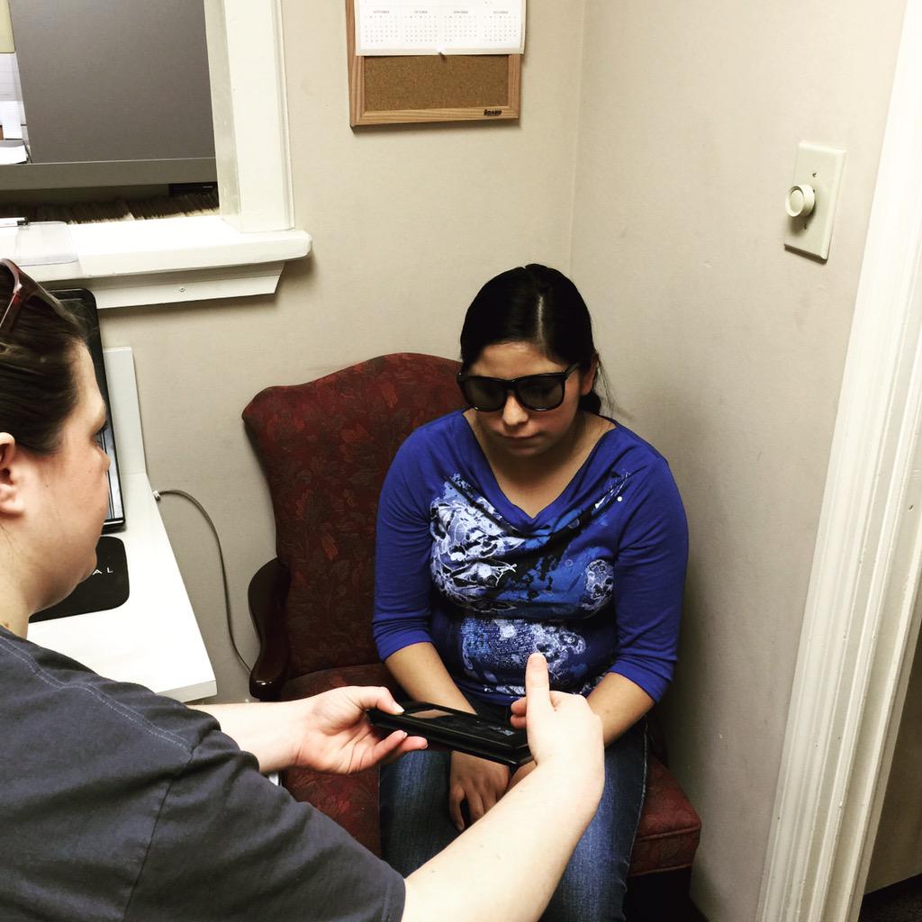 esl4me's tweet photo. Catarina is getting glasses. Go Raiders!!! http://t.co/RNGLr83Cd7