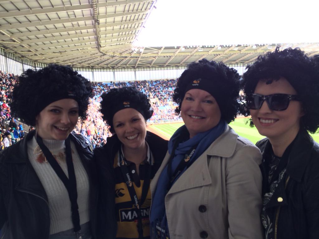 VickiHutton1's tweet photo. #IamAshleyJohnson having a great time @WaspsRugby http://t.co/pjoaRaiuyk