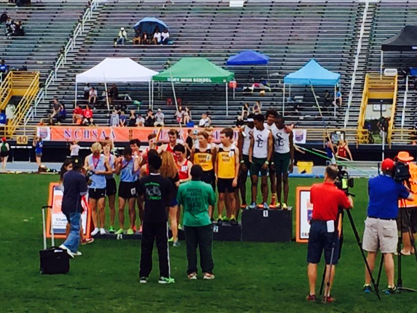 PC_Track_XC's tweet photo. @_Panther_Creek_ Josh Gregory, Alec Carlson, Kyle Fawzi and Grant Hall take 4th at State Meet in 4x8 #podium-finish http://t.co/VrQgzOnRDT