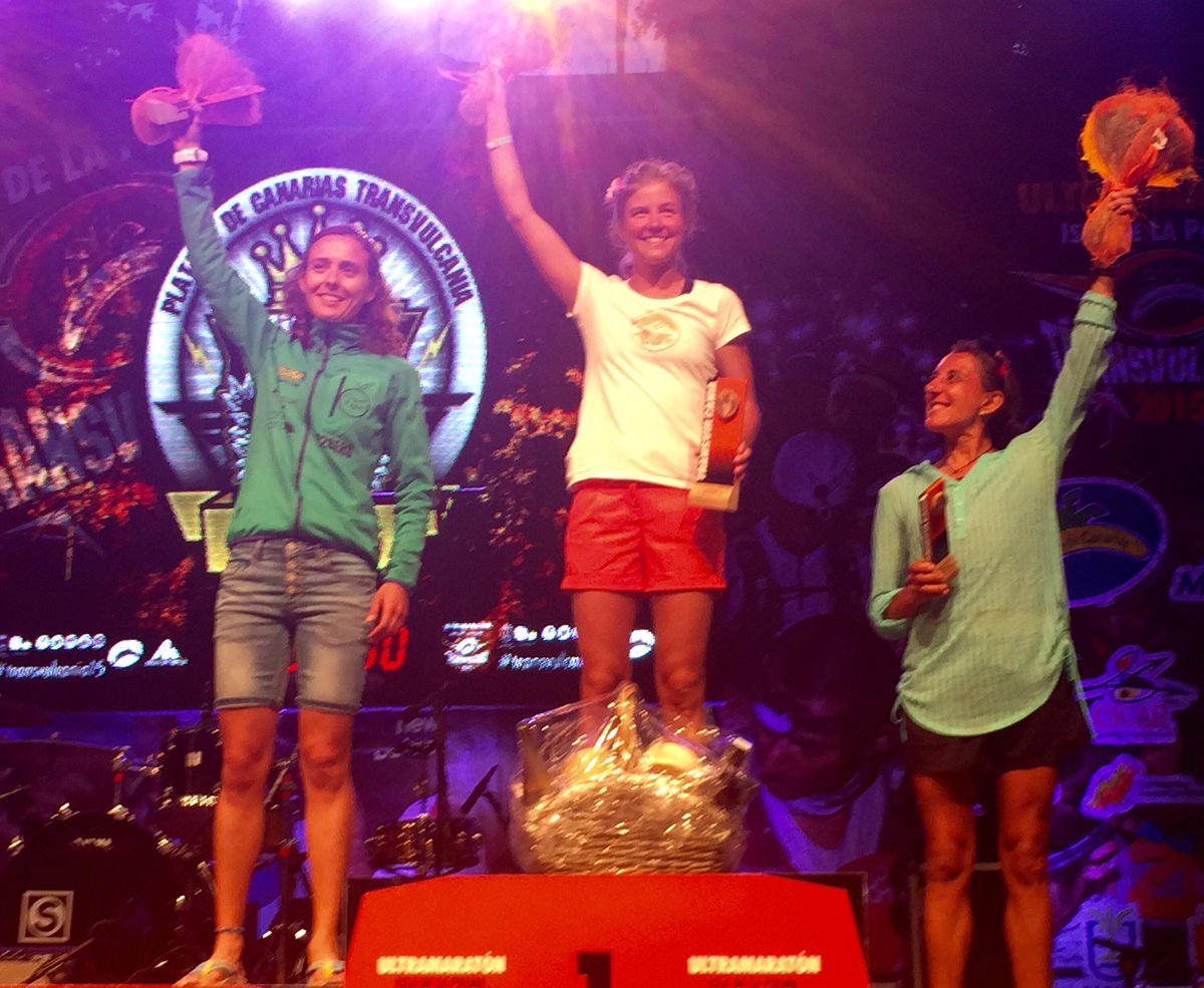 SalomonRunning's tweet photo. Here’s the prize ceremony of @Transvulcania! And here’s ‘our’ Emelie on top! We love your smile, we love you http://t.co/AjoR28wf4q