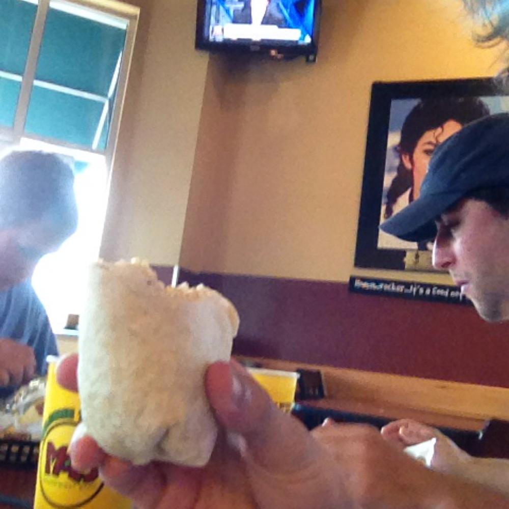 JoeyADayFor120's tweet photo. Day 113 - kicking summer off with #reggie #JeffRho and a Burrito #WelcomeToMoes  @Moes_HQ @getStealz http://t.co/l3QNnL8KSN