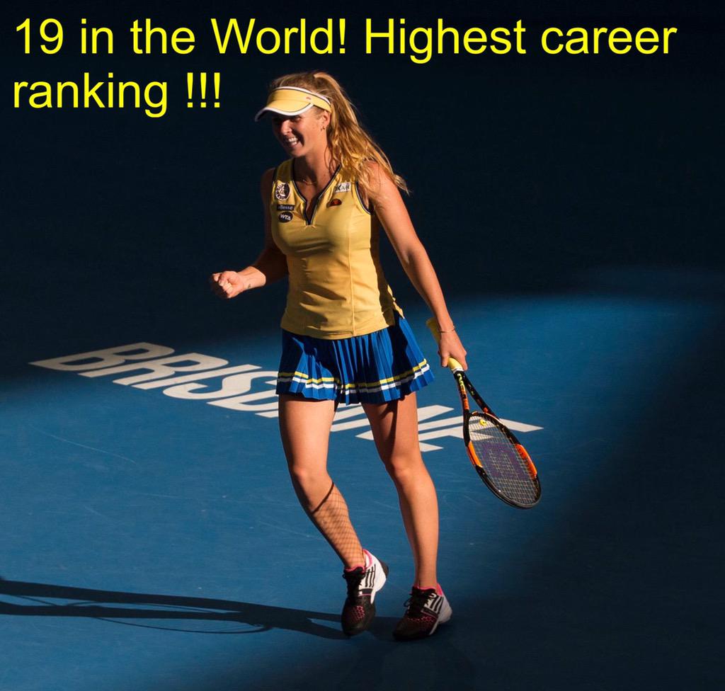 ElinaSHair's tweet photo. Great News!!!!! Svitolina is climbing world rankings !! @ElinaSvitolina @eprib18 @elisvitolinaFP @TeamSvitolina @WTA http://t.co/D3ikALqiGF