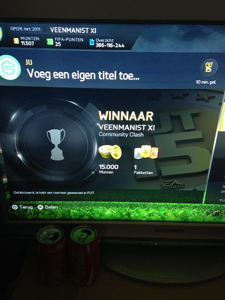 robertveenma's tweet photo. @EASPORTSFIFA here the proof, didnt get any of the prices 15k nor gold pack http://t.co/ym77DO4rBY