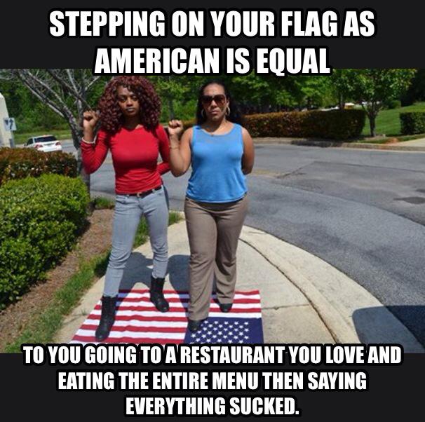 ProtestPin's tweet photo. RT metalchef: #EricSheppardChallenge #EricaWalker #american #flag #protest http://t.co/L4wWaVRGhW