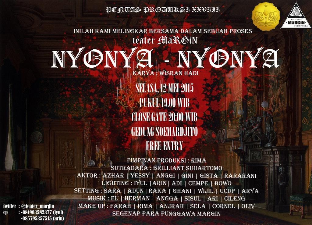 Inilah dia persembahan teater margin <a href="/InfoTeater/">Info Teater</a> <a href="/infoPURWOKERTO/">IG: @Purwokertoku</a> <a href="/TGM_Yogyakarta/">Teater Gadjah Mada</a>