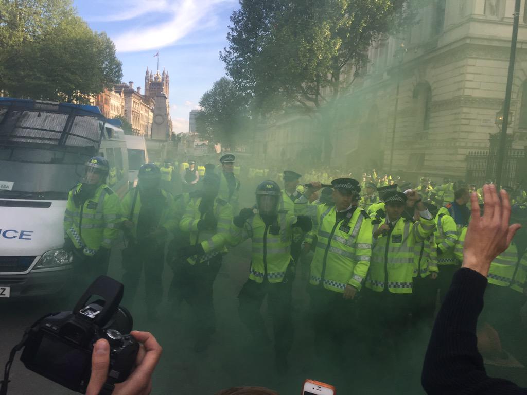 Massive insurrection going off no10 now #GE2015 #onn #olsx #occupydemocracy