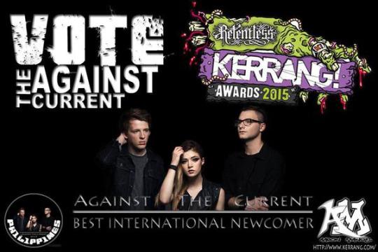 Be sure to vote for <a href="/ATC_BAND/">AGAINST THE CURRENT</a> for Best International Newcomer in this Year’s KERRANG awards! bit.ly/1NTIPpR