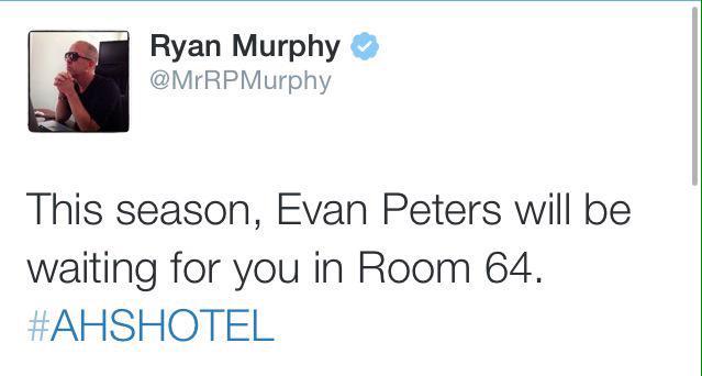 ASockell's tweet photo. Can't wait for Hotel!! #MakeYourReservationNow #AHSHOTEL http://t.co/8JkhSxCsVJ
