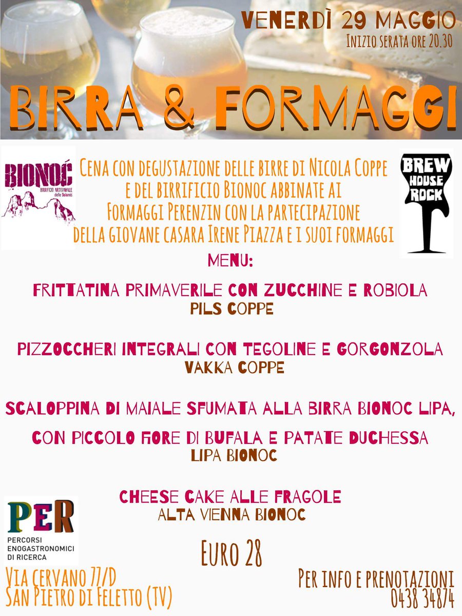 Vi aspettiamo numerosi da <a href="/PerPerenzin/">Latteria Perenzin</a> per una serata di gusto e divertimento! #birraartigianale #solocosebuone