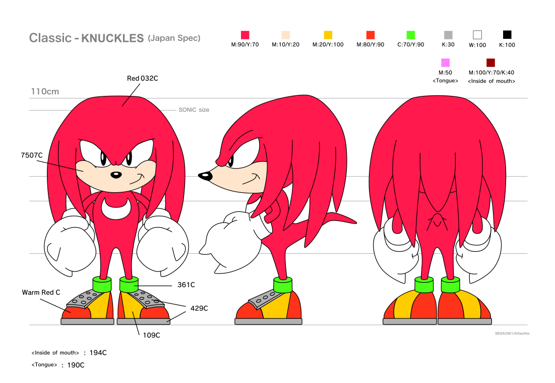 Sonic Character Model Sheet