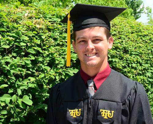 TTUGoldenEagles's tweet photo. Here's one walk that @TNTech_Baseball pitcher Jacob Honea doesn't mind...a walk to the stage to accept his degree http://t.co/V79yiMCv14