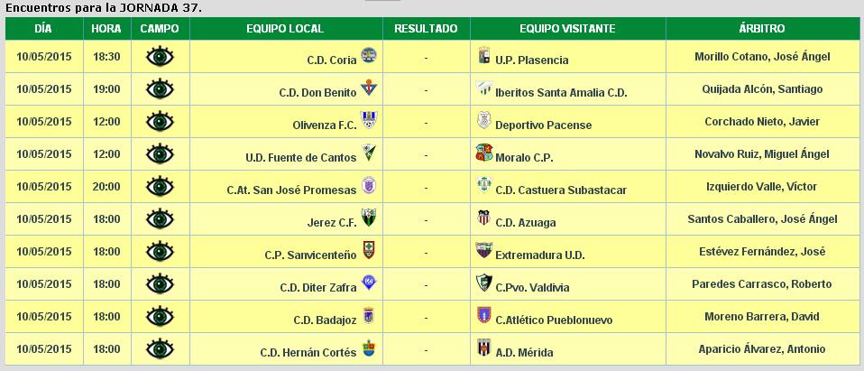 Agenda completa de encuentros para la jornada 37 en el #GrupoXIV grupocatorce.com/agenda.php