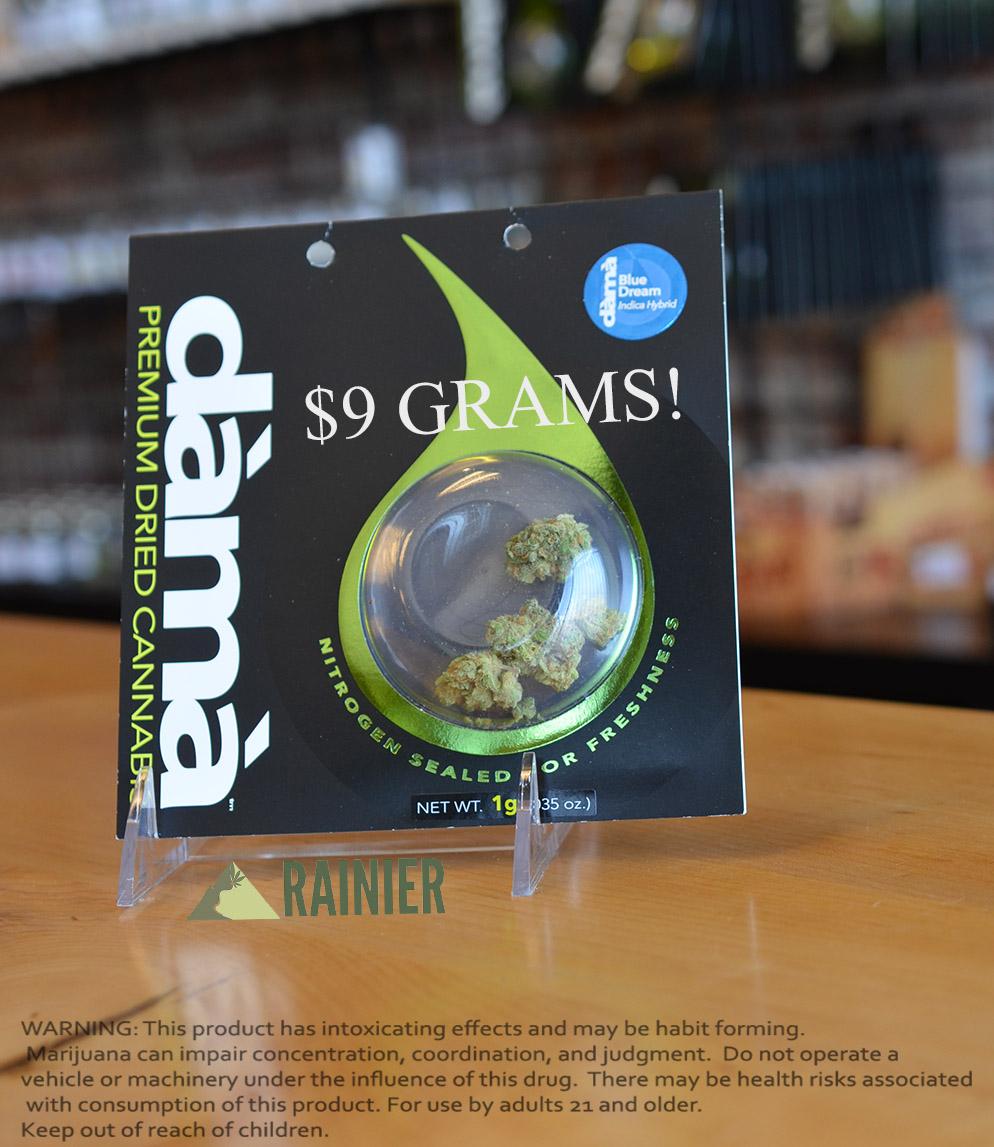 MOMS! #RainierDowntown has grams of #BlueDream for only $9! On sale now so you can enjoy your whole day tomorrow!