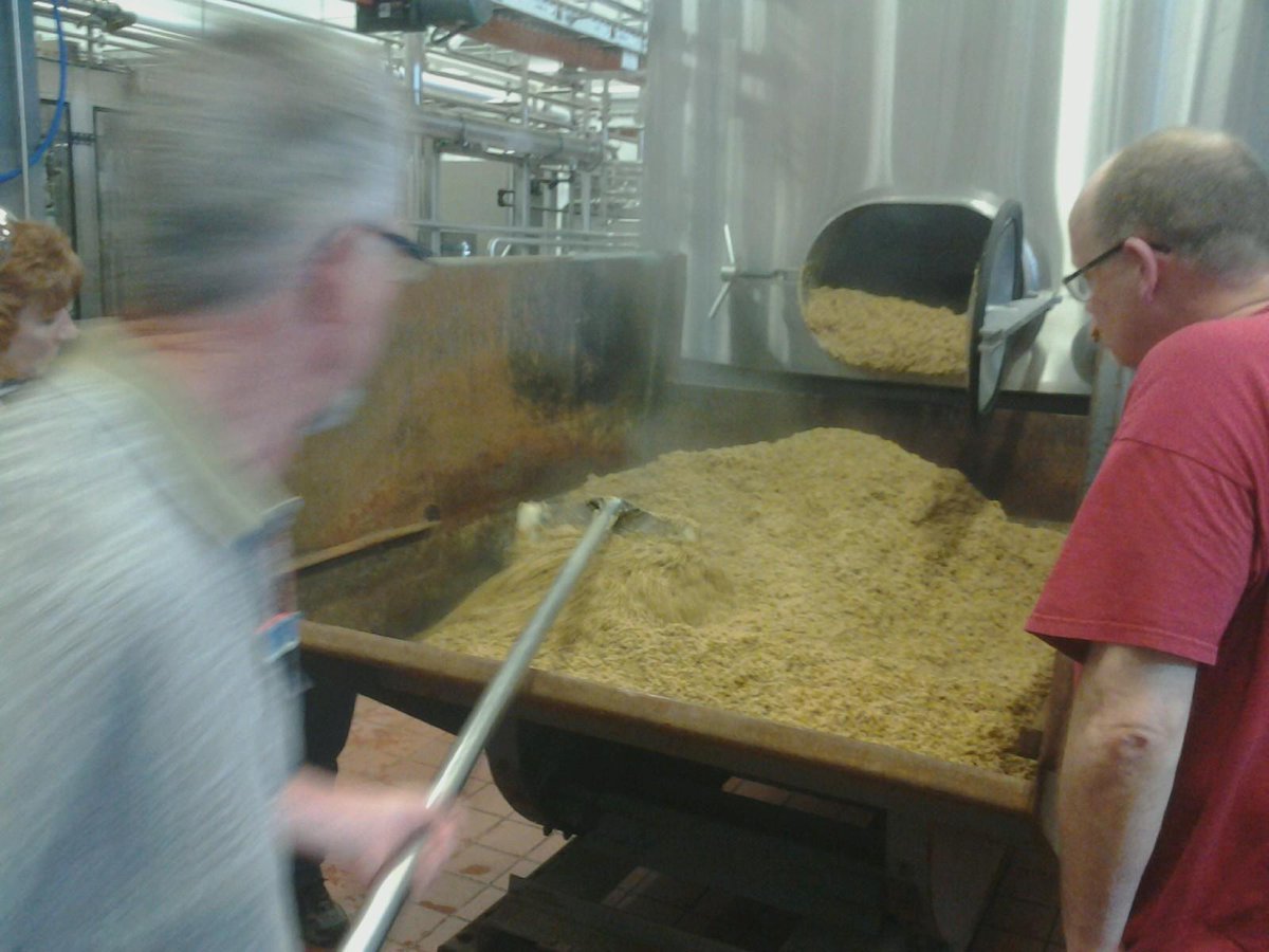 nycraftmalt's tweet image. Cleaning out the spent grains at @stbcbeer #craftbeer #localmalt #BestDayEver