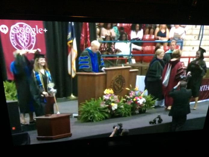 marissakg's tweet photo. Got my degree tonight! @meredithmba! Such a lovely ceremony. Grateful for the learning.#MCGrad15 http://t.co/S9wIqAFaaW