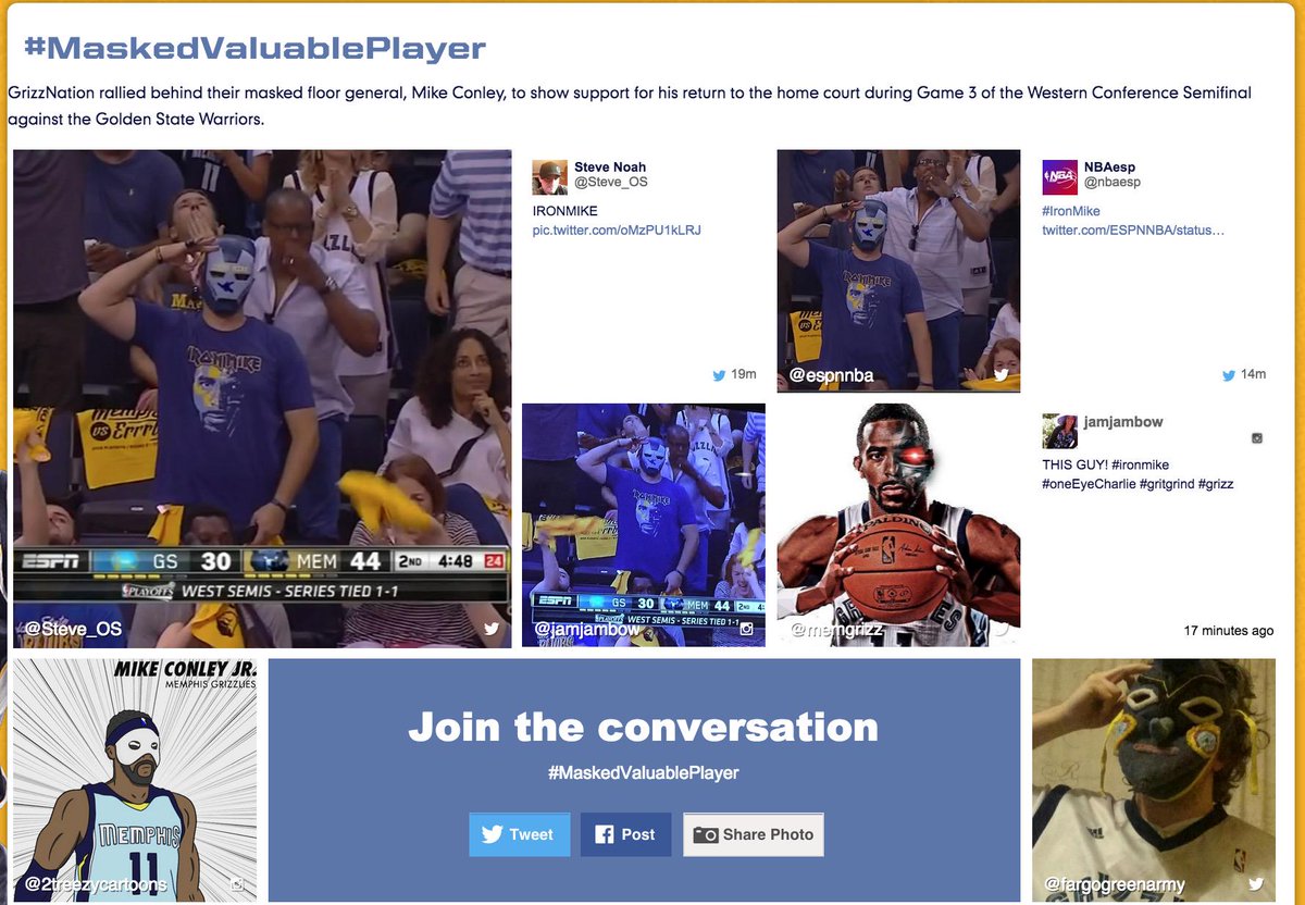 Looking good in your masks #GrizzNation! Check you out here and use #MaskedValuablePlayer ow.ly/MKDjE