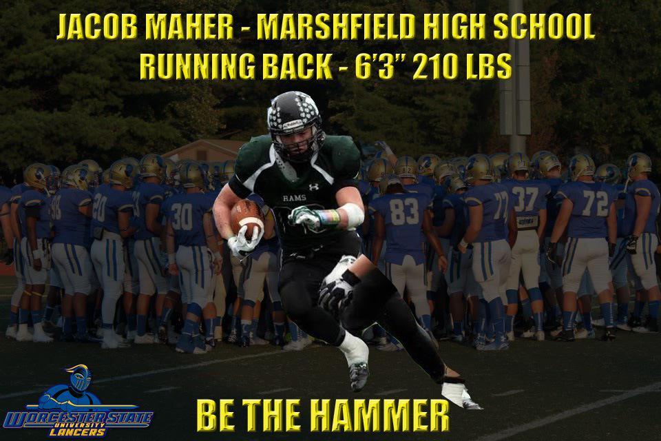 WSU_LancerFB's tweet photo. Welcome @dirty_maher_26 of @MarshfieldRams to Lancer Nation! #BTH http://t.co/gSiRycvDGY