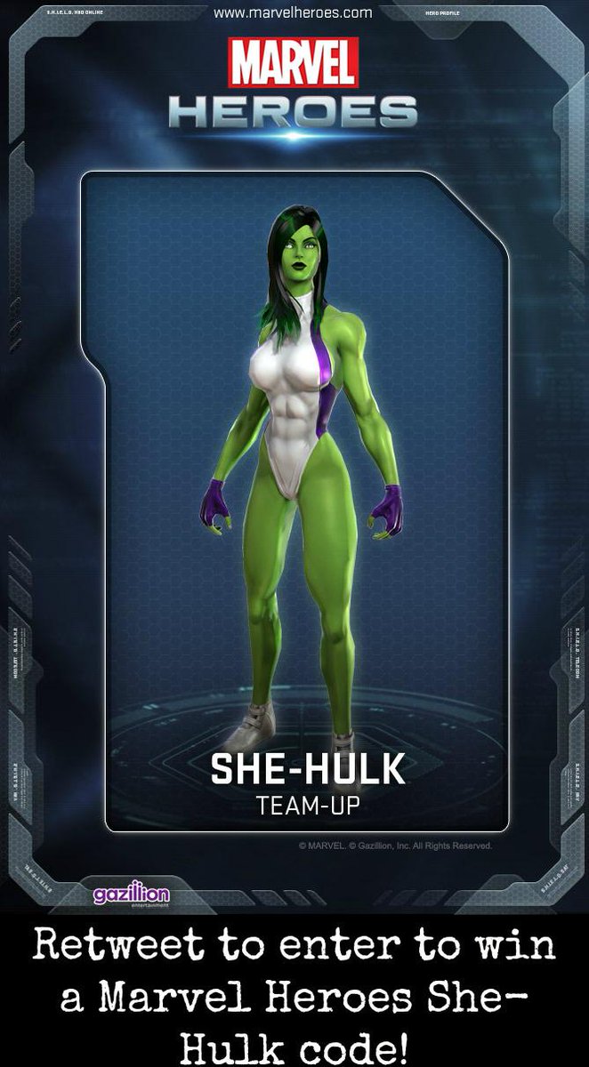Official_AIAS's tweet photo. Retweet &amp; follow @MarvelHeroes to enter to win a #MarvelHeroes2015 She-Hulk hero pack! #Contest #ContestAlert http://t.co/srels01yX5