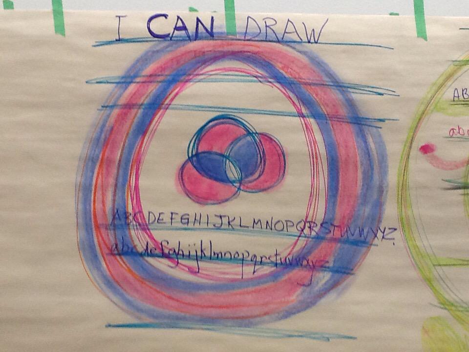 My creation from the #OLFM2015 @myTRU workshop, 'Drawing on the Walls' part I.