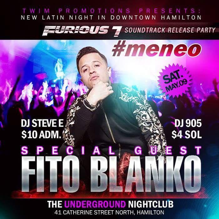TWIM_Promo's tweet image. FITO BLANKO in #Hamilton TONIGHT...The Underground Nightclub , 41 Catherine Street North #LatinSaturday