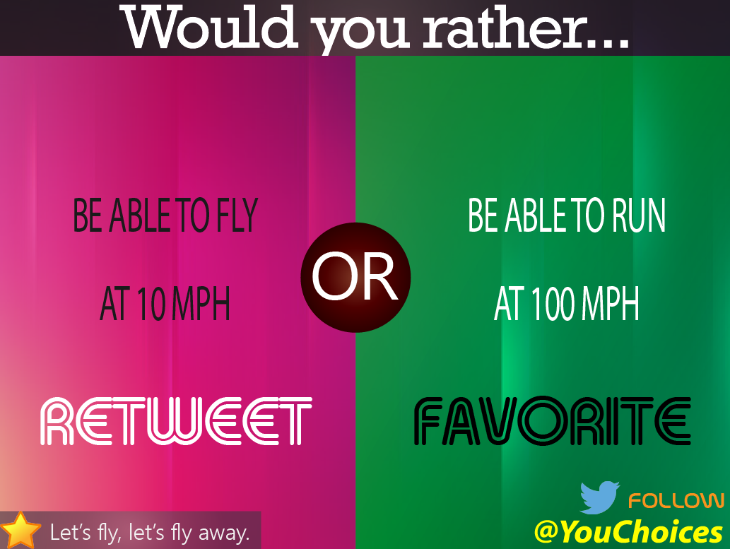 YouChoices's tweet photo. Fly or run? http://t.co/BWbfUXDuHy