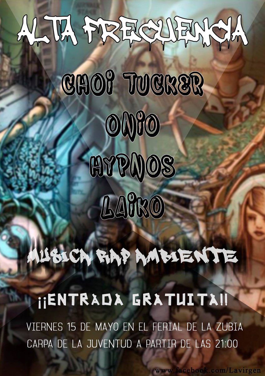 Chris_Gate94's tweet photo. PEÑA EL PRÓXIMO VIERNES ACTÚO JUNTO A MI GENTE EN EL FERIAL DE LA ZUBIA A PARTIR DE LAS 21:00. MÚSICA RAP DE AMBIENTE http://t.co/E36hkAXBt8