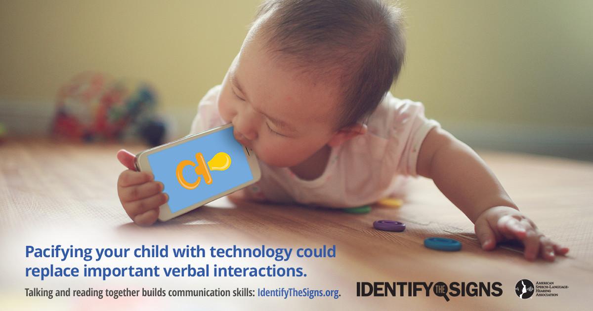 Pacifying your child with tech could replace important verbal interactions! #BHSMcont - sot.ag/3T7yt