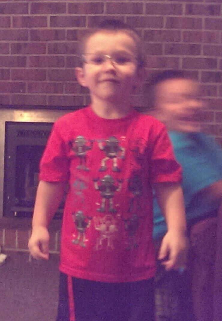 Someone got hold of dads glasses!