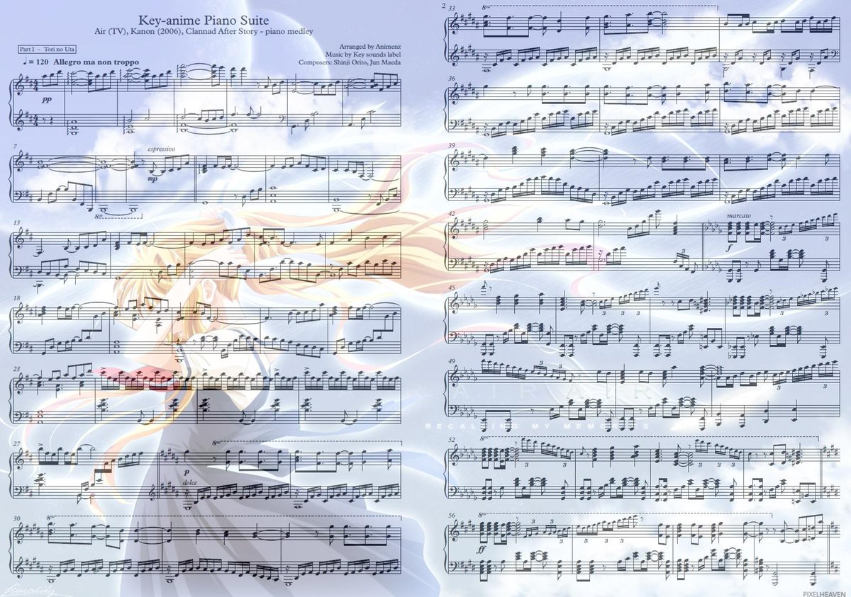 Clannad Anime Piano Sheet Music