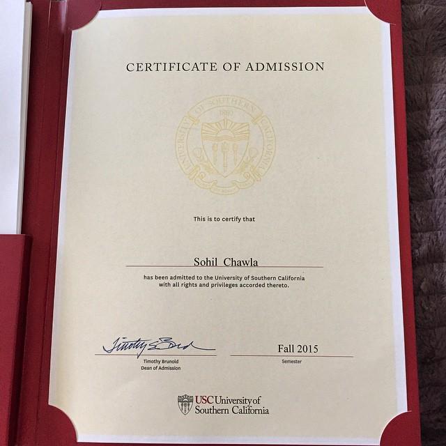 scenesfromusc's tweet photo. At http://t.co/uhQCmrwevY -- Finally, a dream come true! I'm a Trojan! Accepted USC for Fall 2015!! #USCadmit #ac… http://t.co/ncMsFAtbSM
