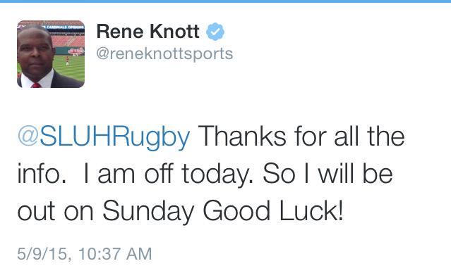 ClubRene's tweet photo. If @reneknottsports is going to be there, why would you NOT go!?

RUGBY STATE CHAMPIONSHIP

SLUH v KC

2:30 @ De Smet http://t.co/fO0qqCo39b