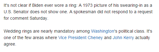 Maurice On Twitter Til Joe Biden Has Never Worn A Wedding Ring 5 31 Pm 9 May 2017