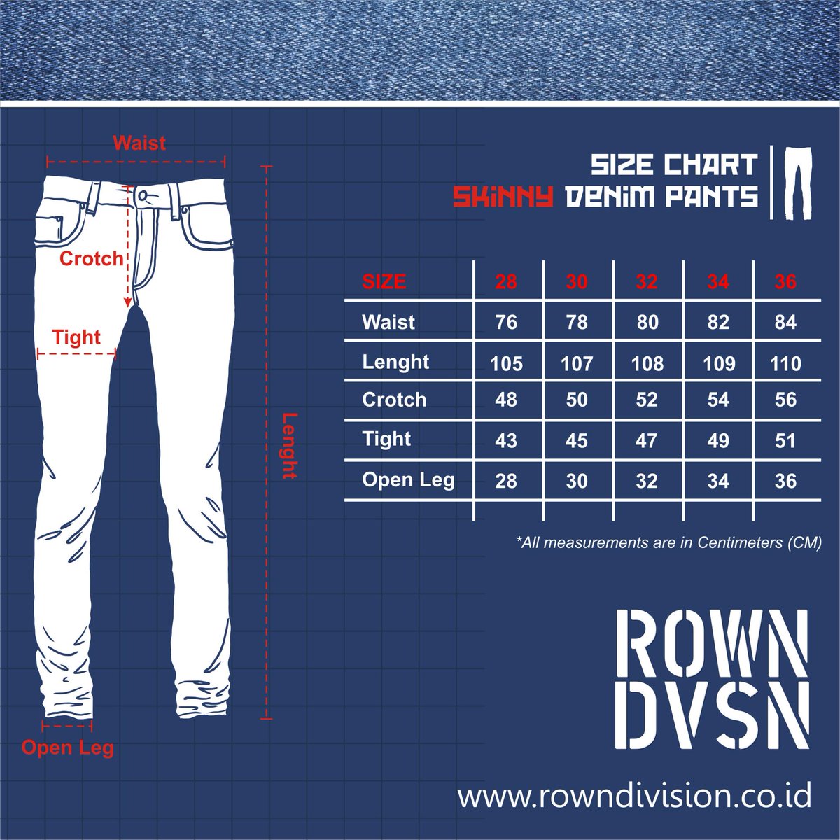 denim and co size chart