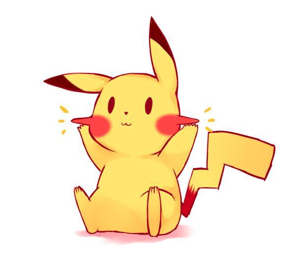 NumacrawAttack's tweet image. 口の中にポッキーを入れてヌマクローの真似をするピカチュウ