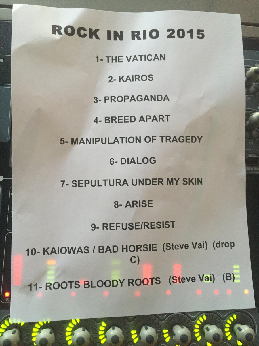 rockinriousa's tweet photo. .@sepulturacombr's truly unrelenting setlist.  @MBUSA #EvolutionStage http://t.co/1i7ItEkMTe