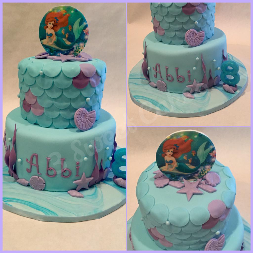 Under the sea cake I made for my daughter's birthday!! Happy Birthday Abigail Mommy loves you💜💜💜