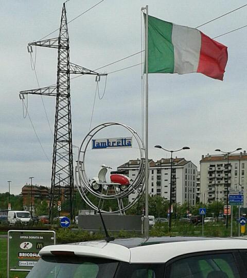 check out the Lambretta monument in Milan #innocentiscoot  #casalambretta #scooteringitaly #taffspeedltd