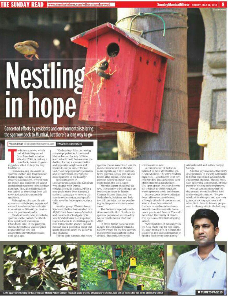 savebird's tweet photo. @savebird  Article in today's Mumbai Mirror....page 8 &amp; 10 . http://t.co/gCqFQkmx5W