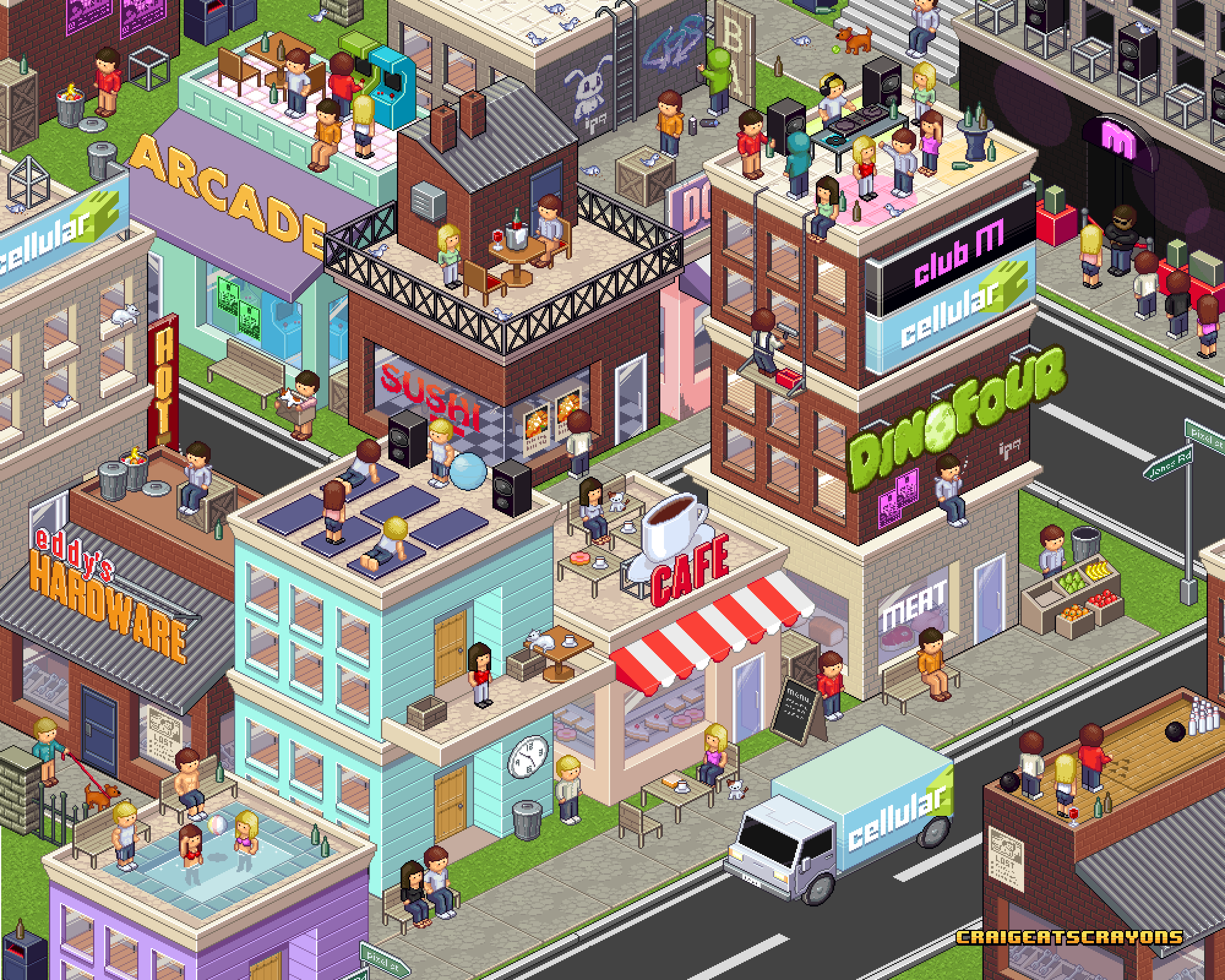 Isometric Pixel Town