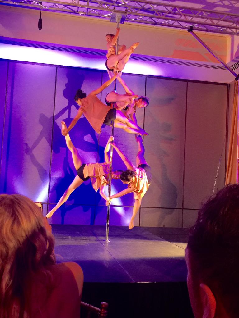 poledanceisart's tweet photo. RT @poleworldnews "Jagged Dance Company killing it with the opening performance. #pwnawards http://t.co/QIKsjGhMC8"