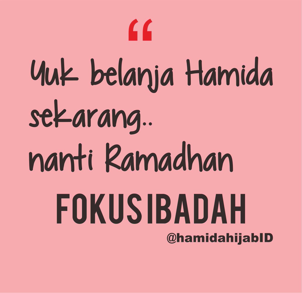 hamidahijabID's tweet photo. Yuk belanja sekarang, nanti Ramadhan FOKUS IBADAH :) http://t.co/NyDmOvtEoi