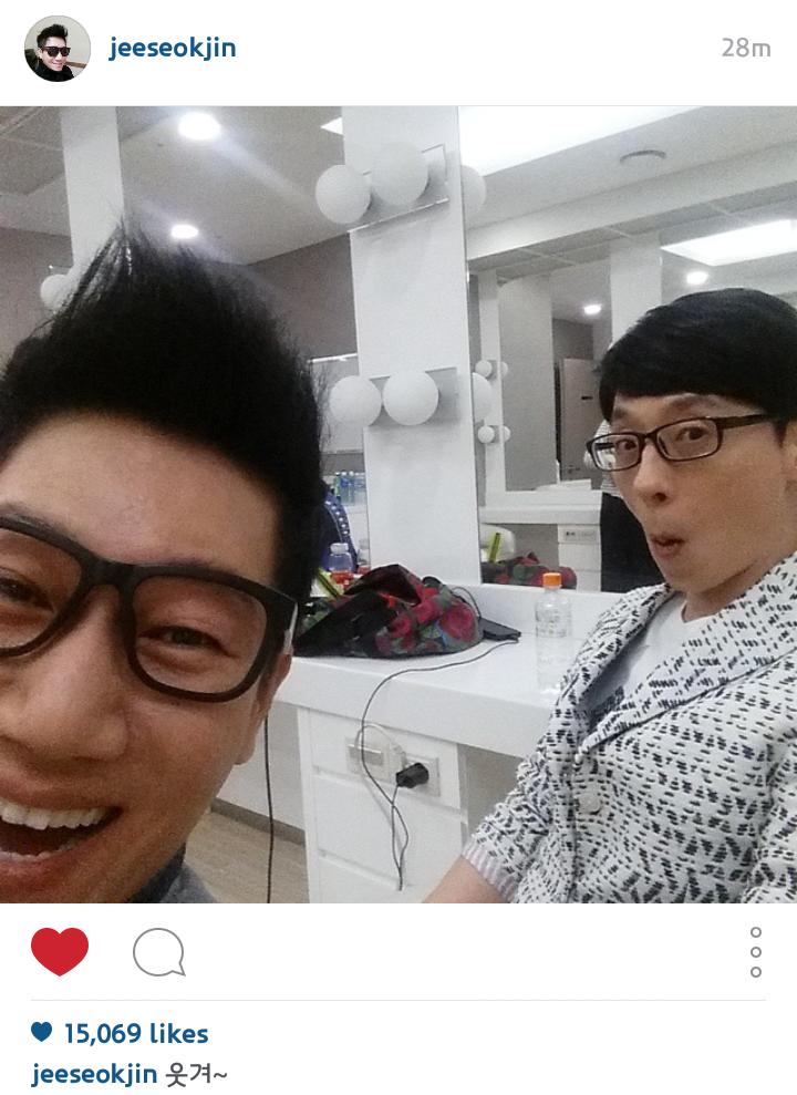 Yoo_RM's tweet photo. (^0^)♡♥ RT @RM_MyHappyPill: 150510 지석진 Ji Suk Jin's Instagram + Weibo Update~^^ http://t.co/a7OC0i9hMA