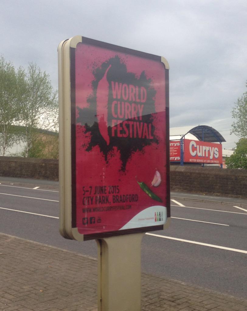 worldcurryfest's tweet image. Poster campaign kicks of countdown to this years festival #WCF2015. 5-7 June